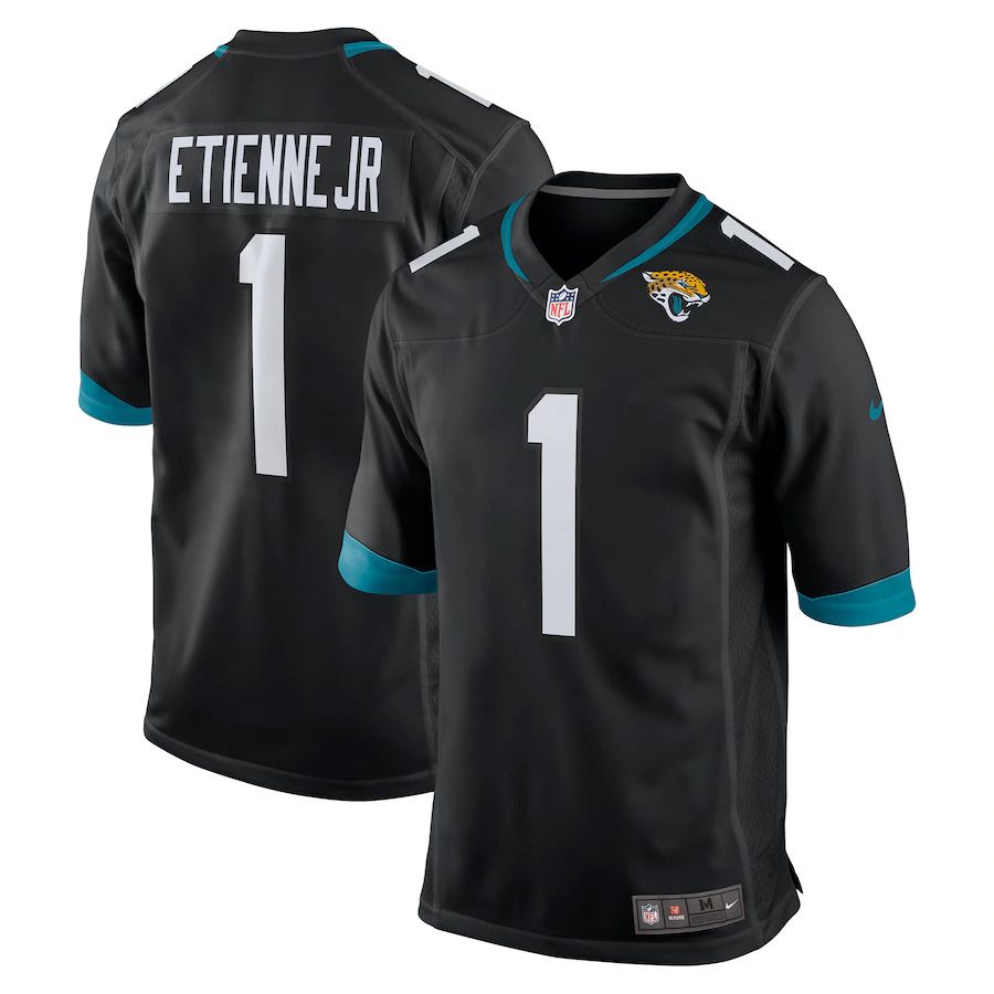 Men Jacksonville Jaguars #1 Travis Etienne Nike Black Game NFL Jersey->jacksonville jaguars->NFL Jersey